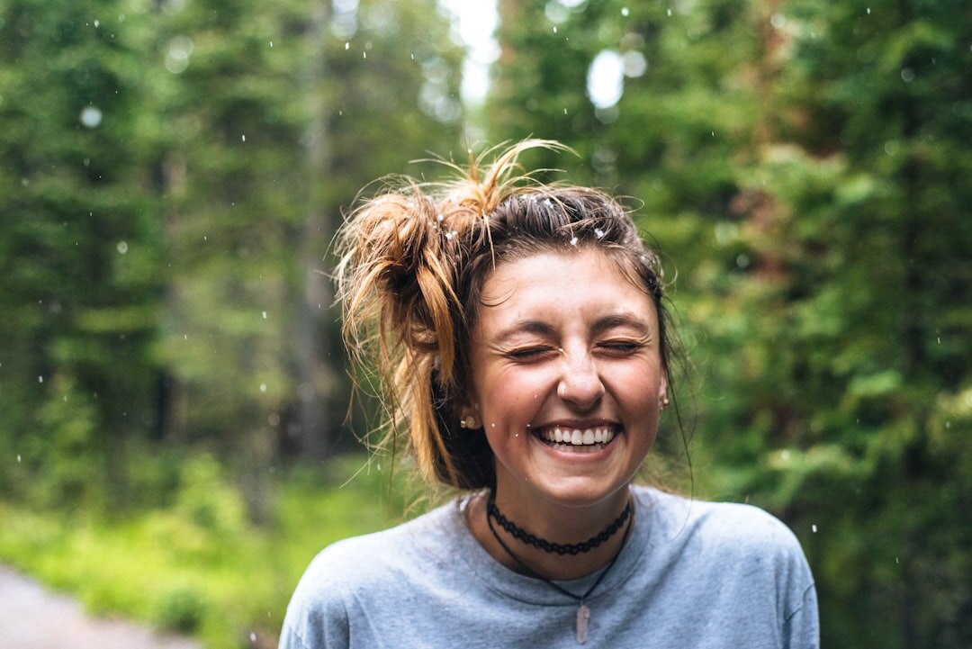 confident person smiling