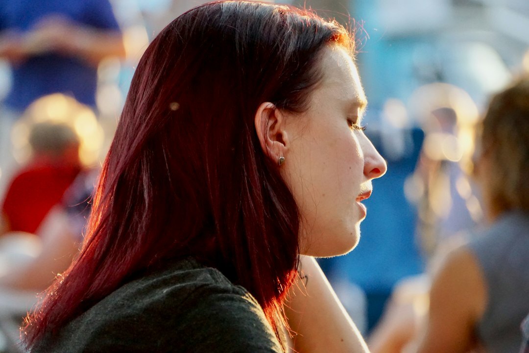 woman listening attentively